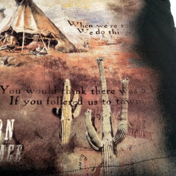 Vintage Y2K Arizona Shirt Medium Grand Canyon Native American Teepee Bling - Picture 12 of 15